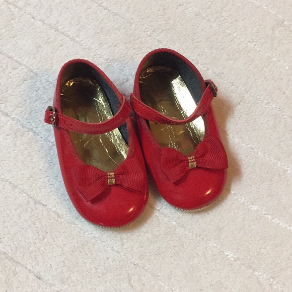 red infant dress shoes